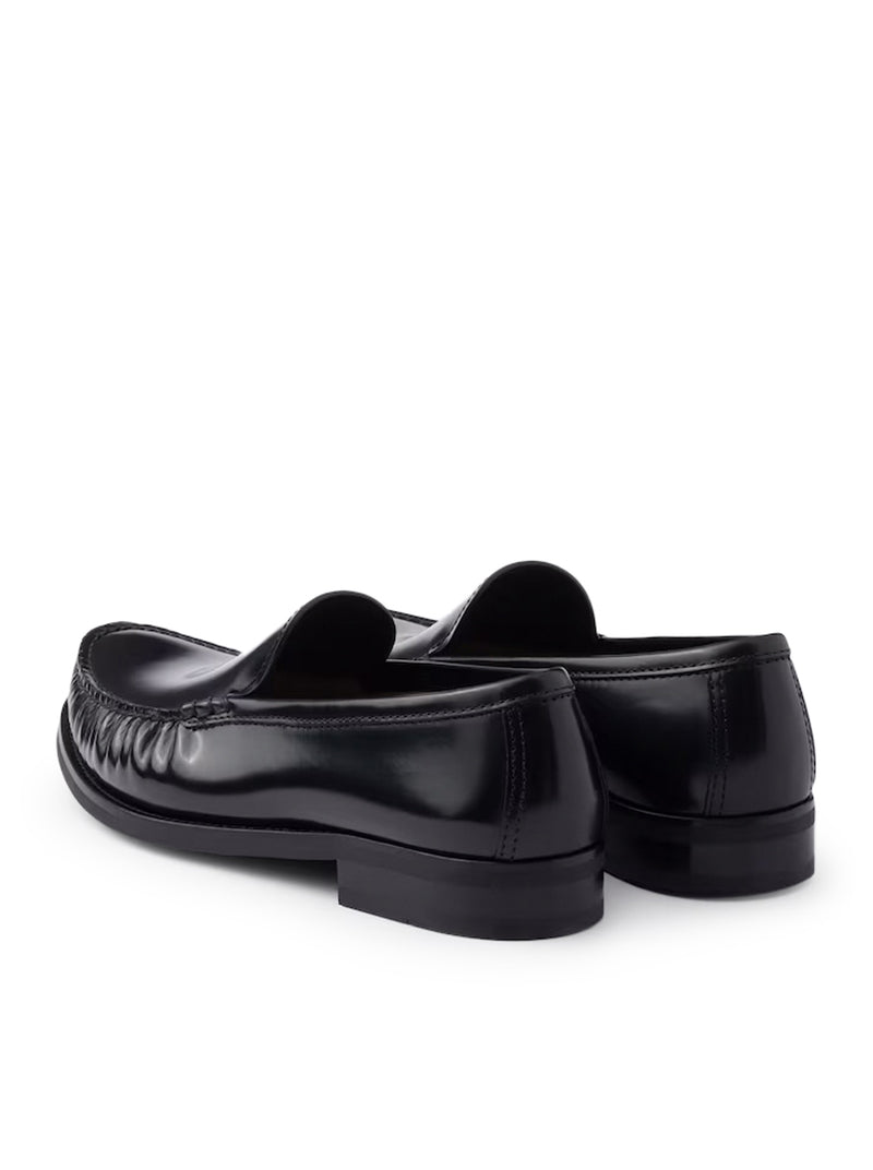 BRUSHED LEATHER LOAFERS