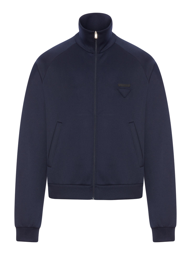 TECHNICAL FABRIC ZIP-UP SWEATSHIRT