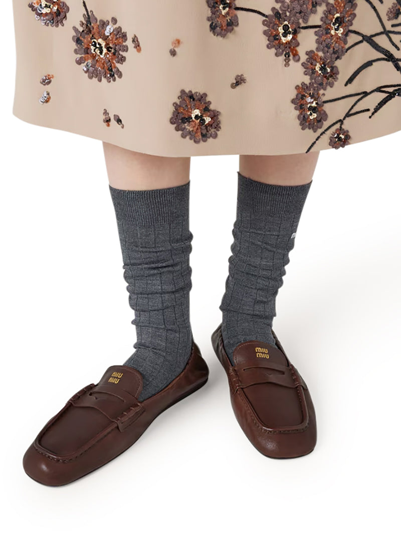 NAPPA LEATHER RUFFLED LOAFERS