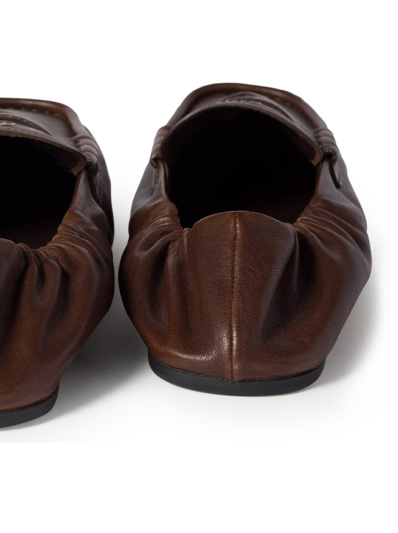 NAPPA LEATHER RUFFLED LOAFERS