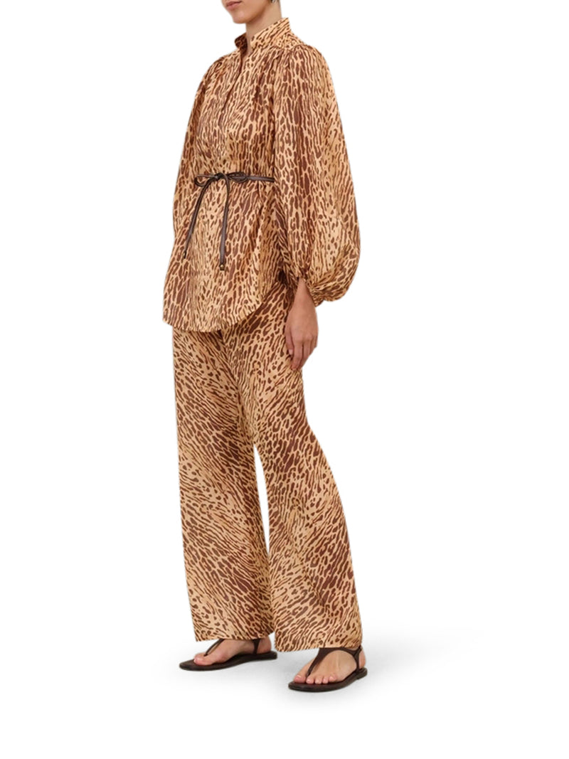 FLUID BLOUSE WITH ANIMAL PRINT