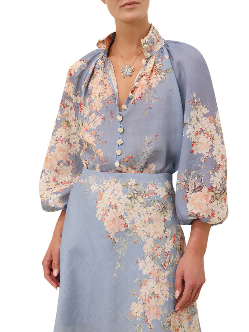 FLUID BLOUSE WITH JEWEL BUTTONS