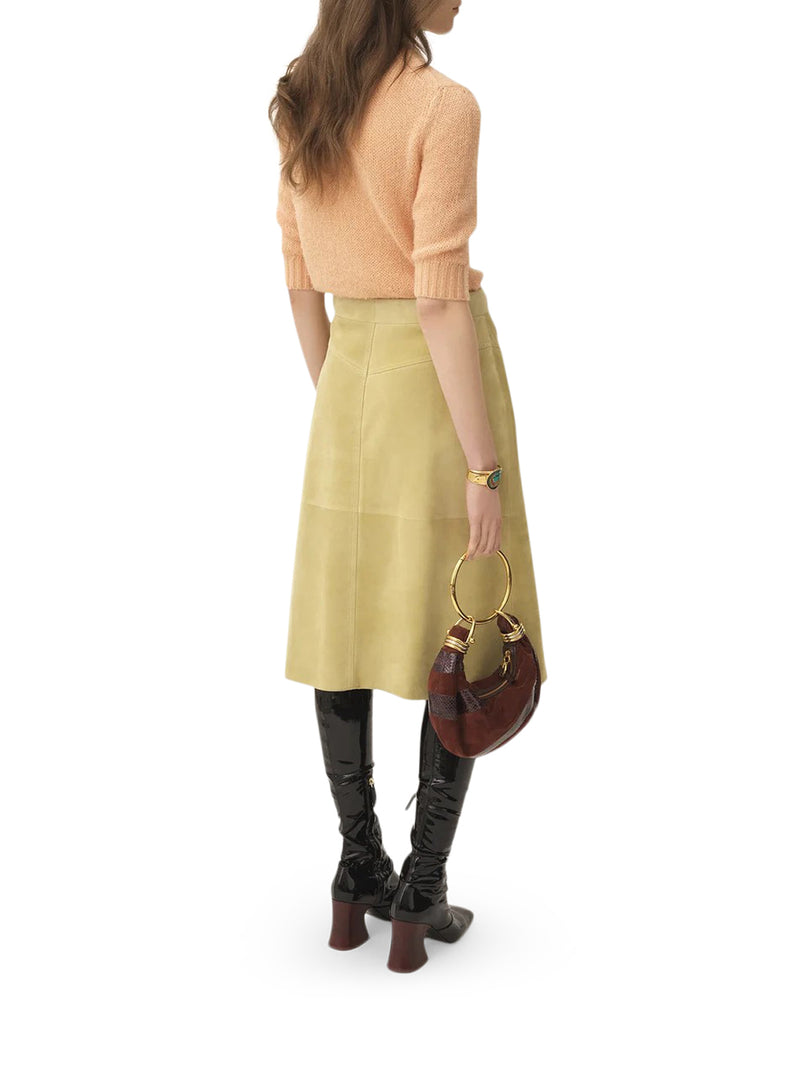 ALPACA WOOL AND SILK KNIT SWEATER WITH LOGO