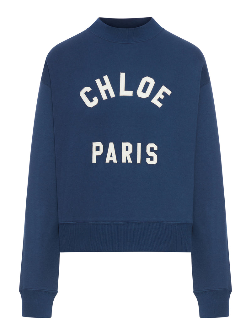 HIGH NECK SWEATER WITH LOGO