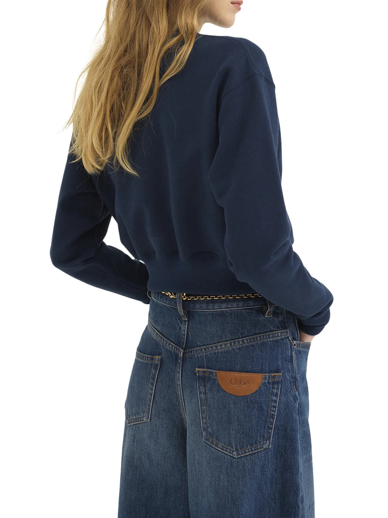 HIGH NECK SWEATER WITH LOGO