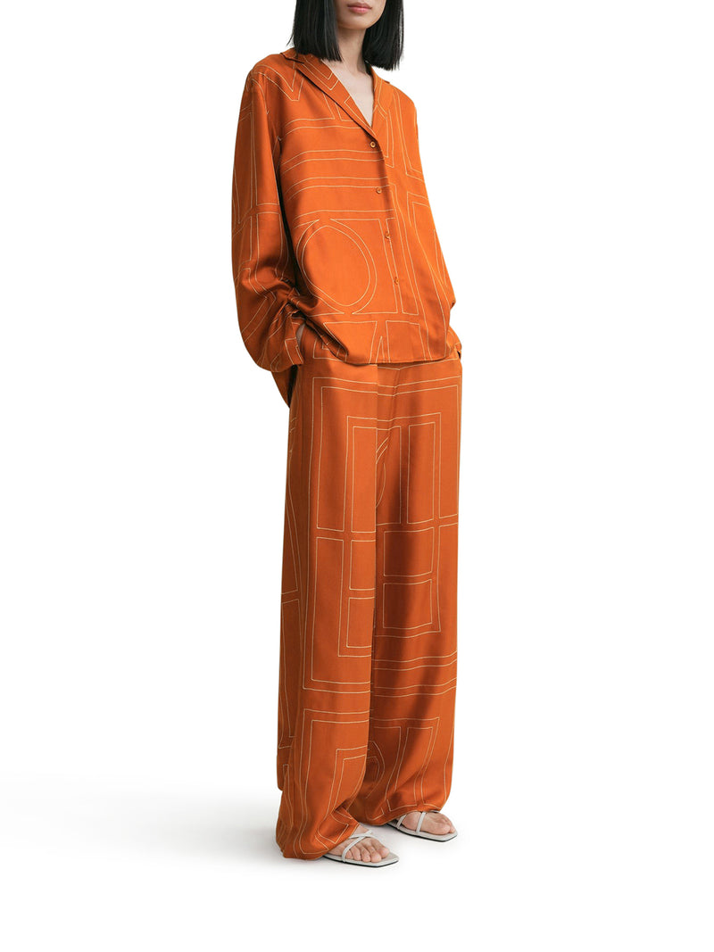 SILK SHIRT WITH MONOGRAM