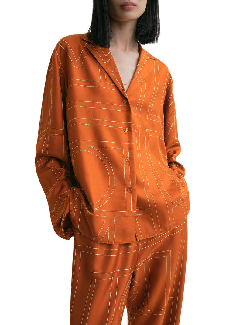 SILK SHIRT WITH MONOGRAM