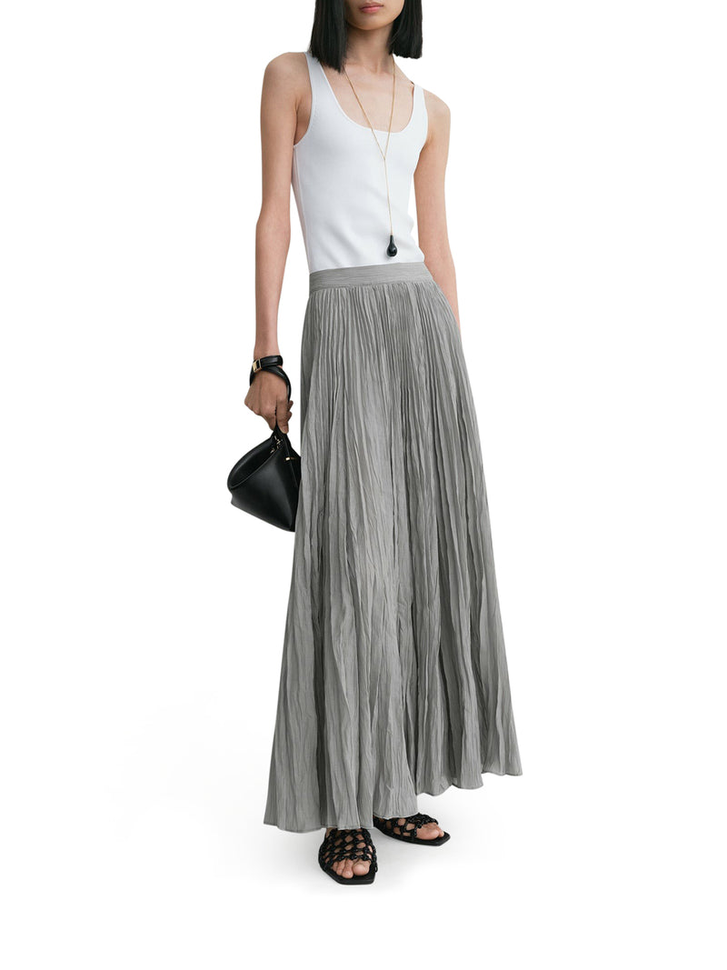 CRINKLED PLISSÉ SKIRT