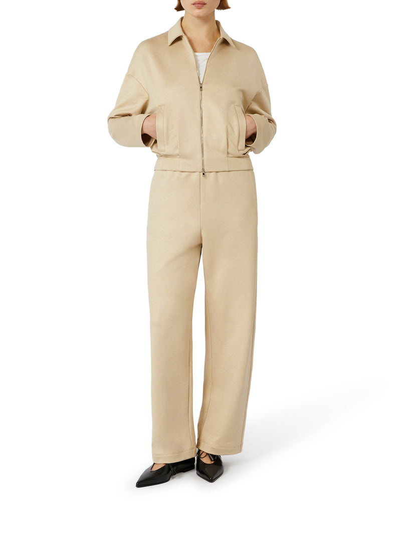 SILK AND COTTON SWEATPANTS