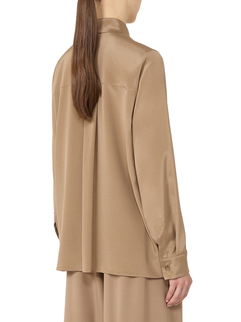 STRETCH SILK CADY SHIRT