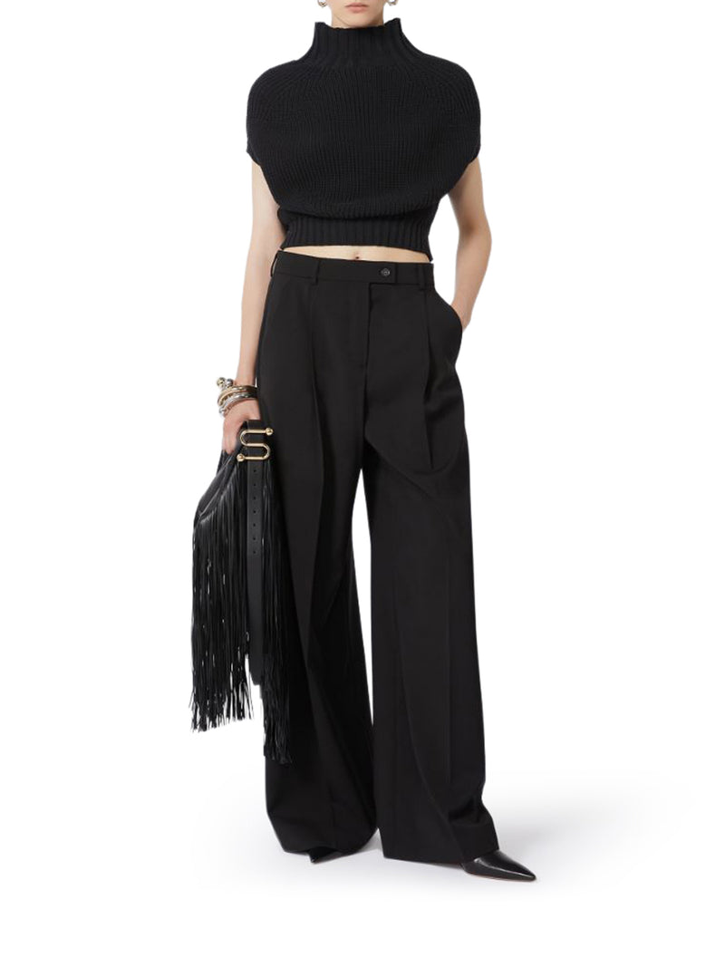 OVERSIZED STRETCH WOOL PANTS