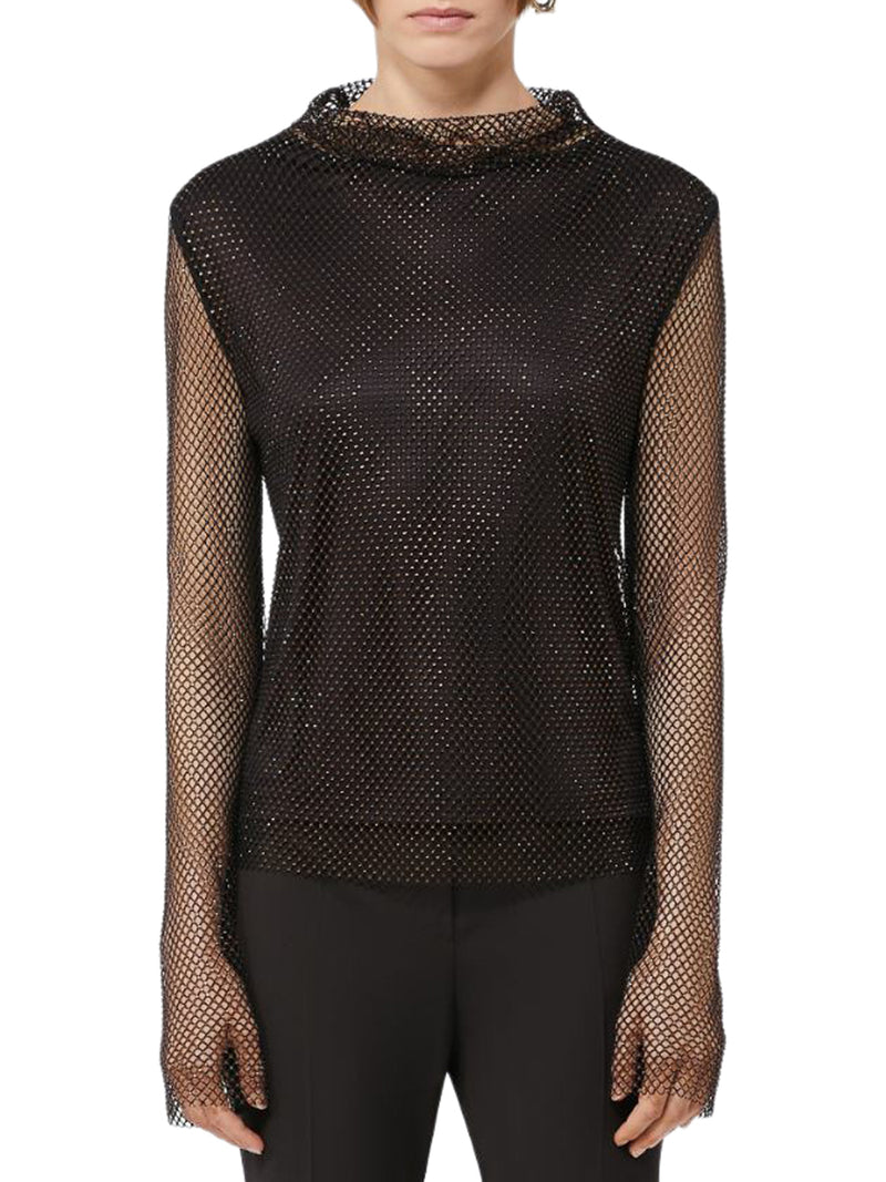 RHINESTONE MESH T-SHIRT