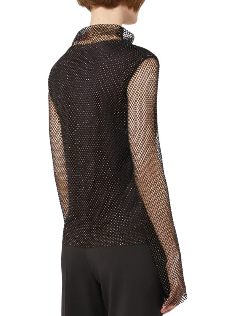 RHINESTONE MESH T-SHIRT