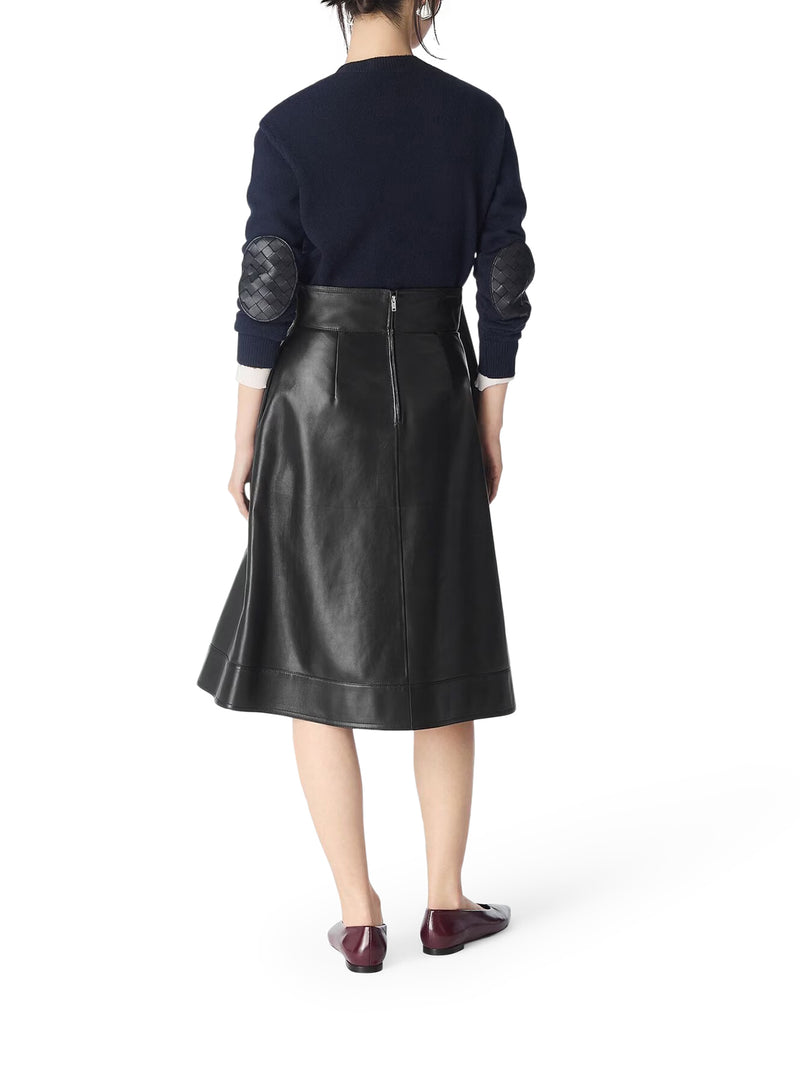 LEATHER A-LINE SKIRT