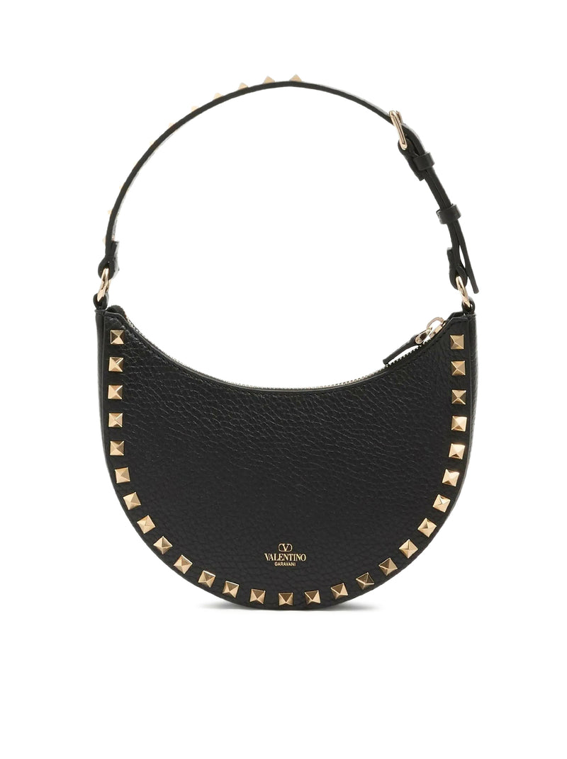 MINI HOBO BAG ROCKSTUD IN GARNET CALFSKIN