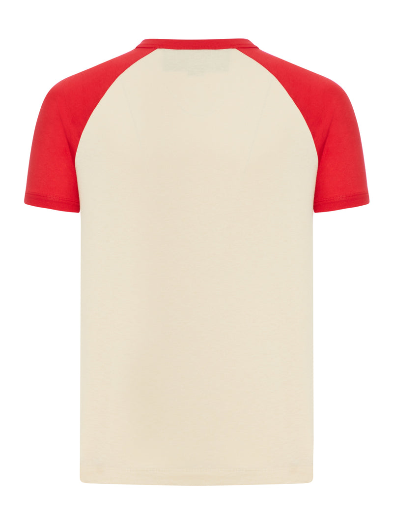 CHEZ VALENTINO PRINT COTTON T-SHIRT