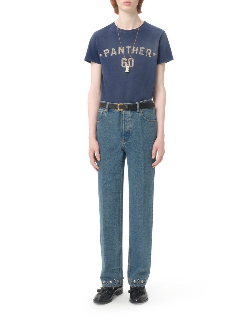 DENIM PANTS WITH CABOCHONS