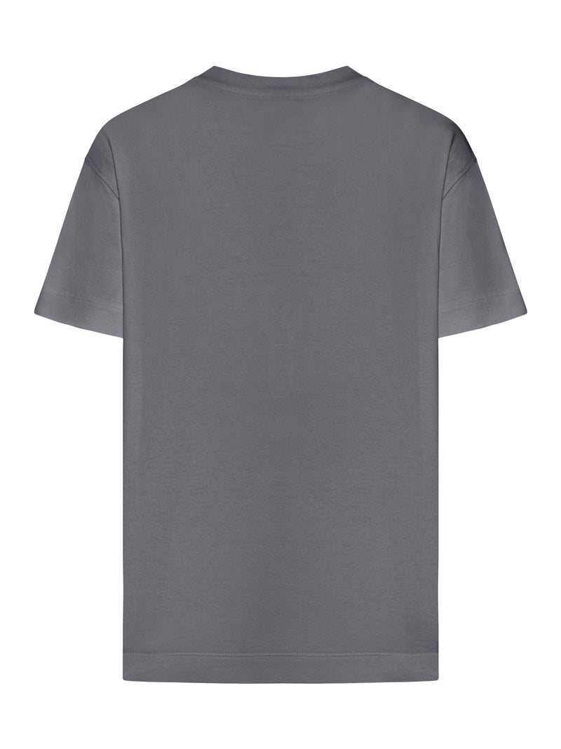 COTTON T-SHIRT WITH POCKET AND JEWELRY APPLICATION