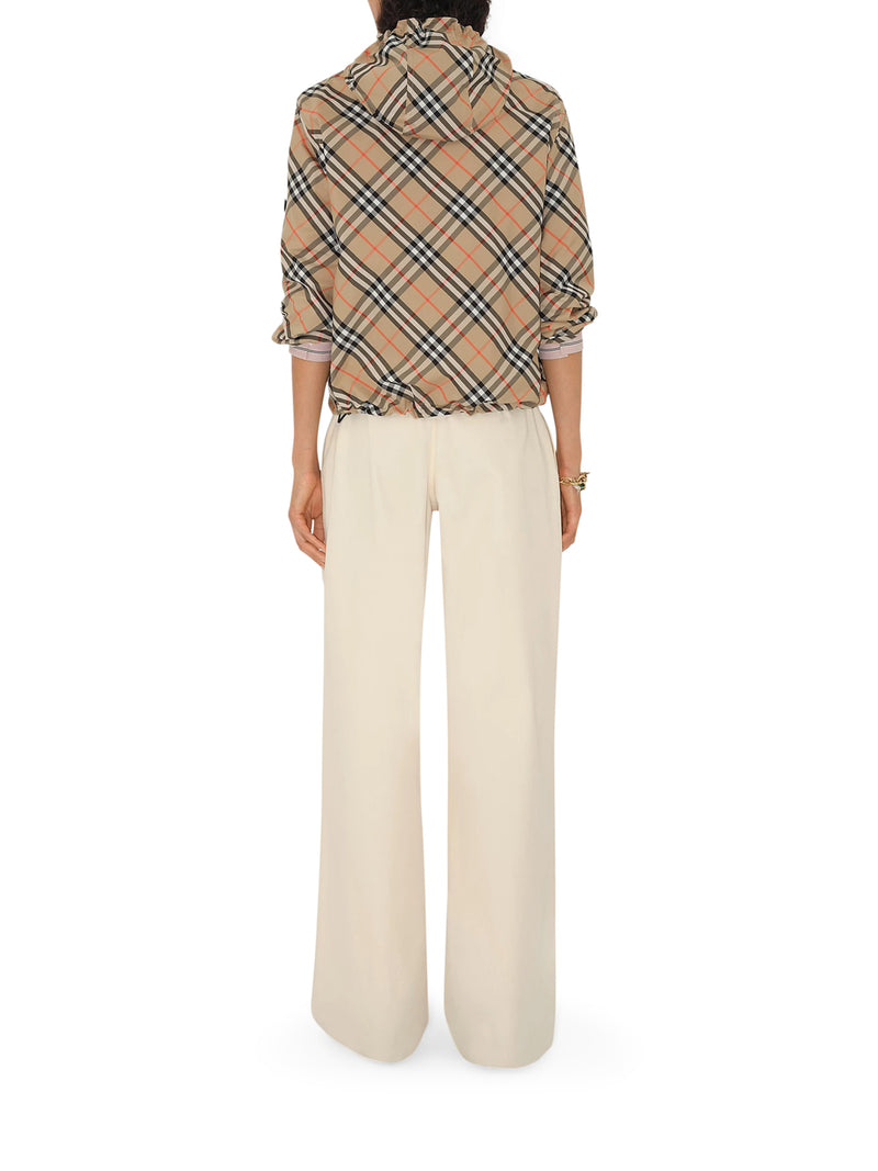 CHECK JACKET WITH HOOD