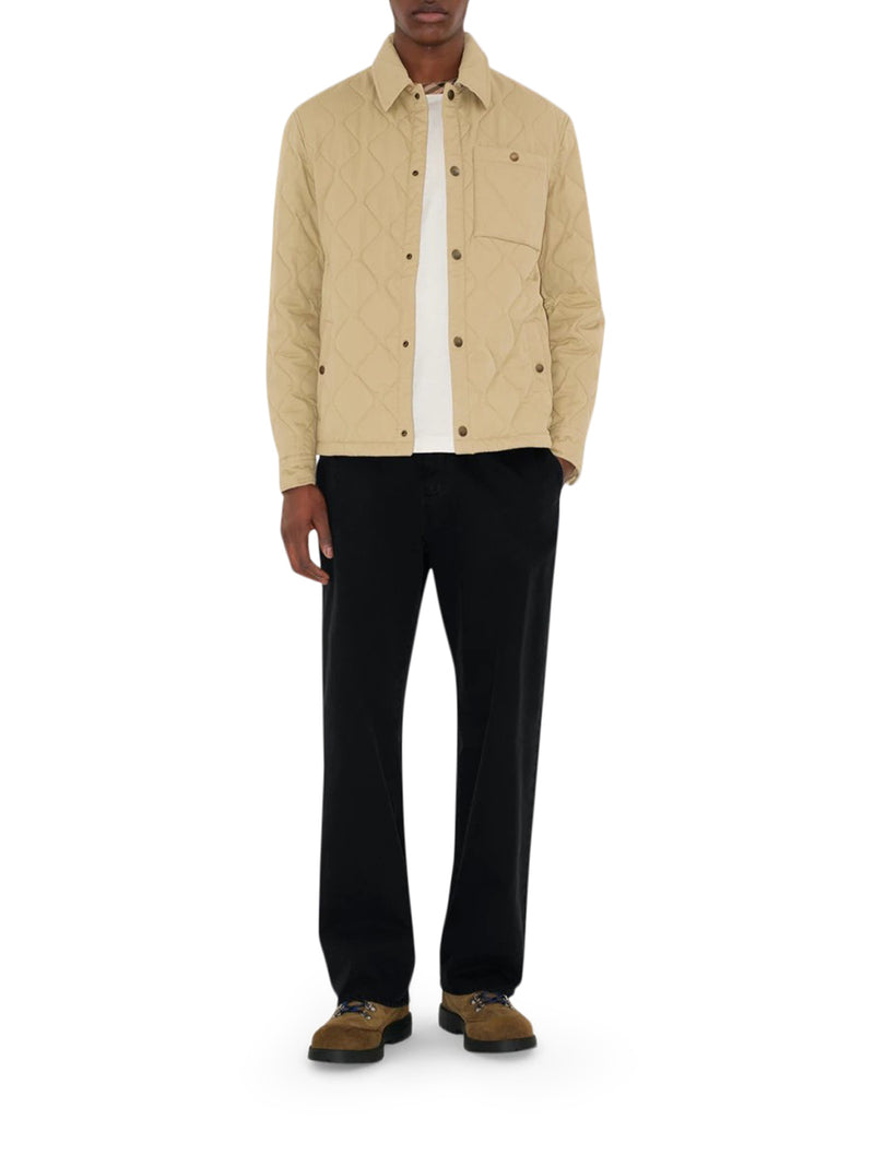 QUILTED GABARDINE OVERSHIRT