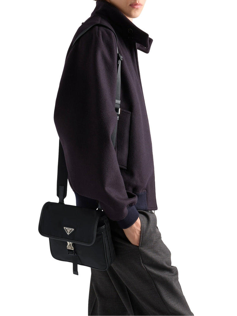 RE-NYLON AND SAFFIANO SHOULDER BAG