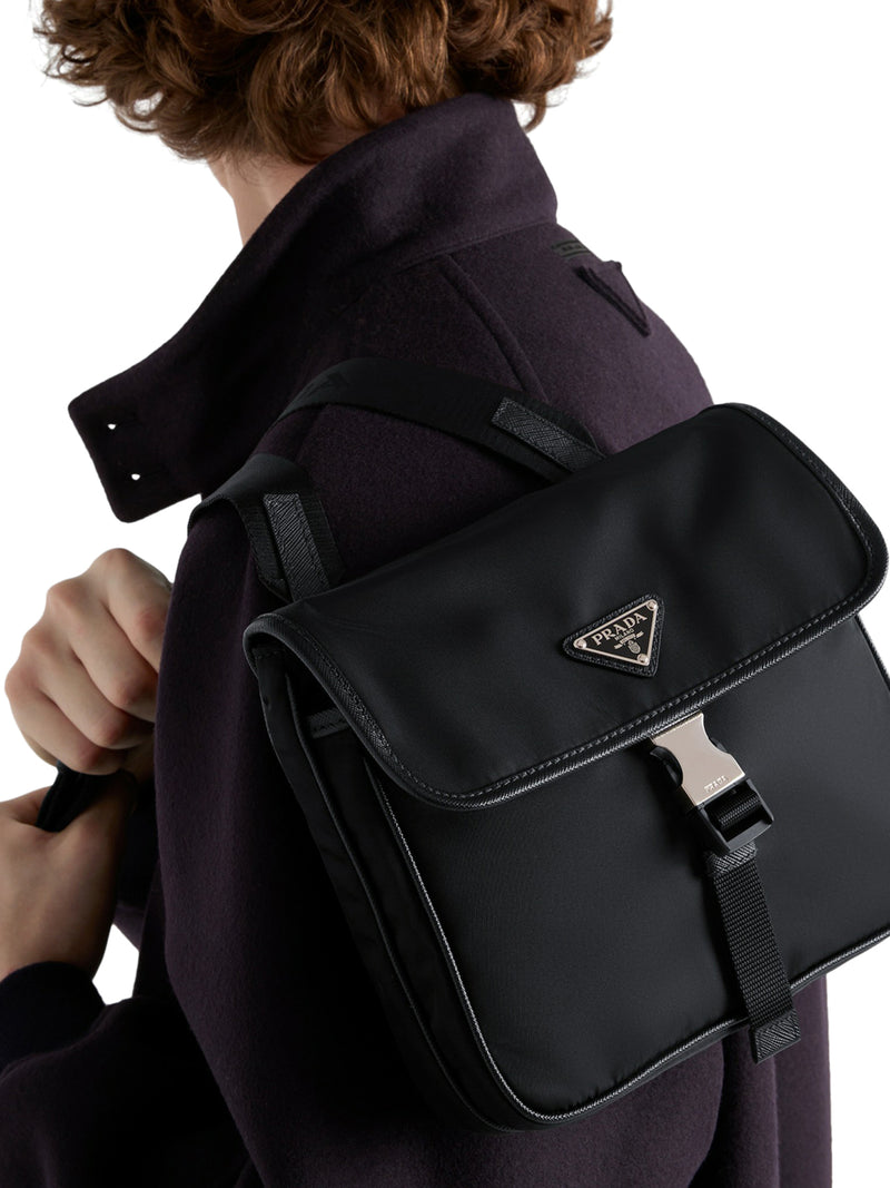 RE-NYLON AND SAFFIANO SHOULDER BAG