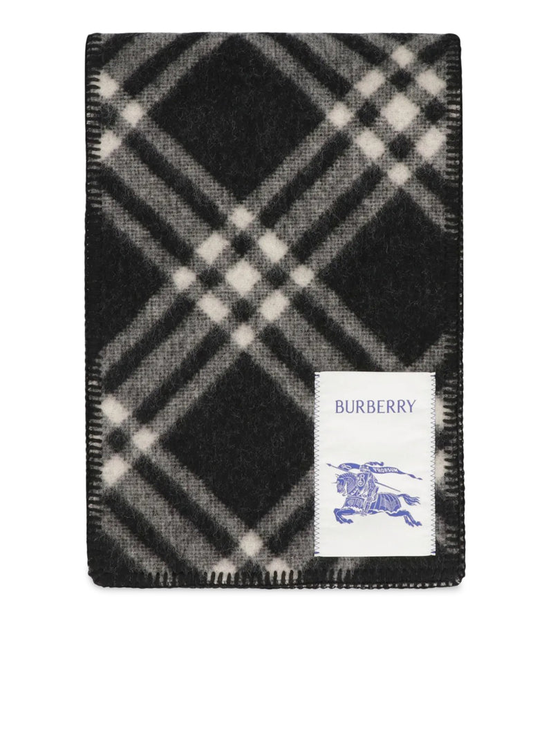 CHECK WOOL SCARF