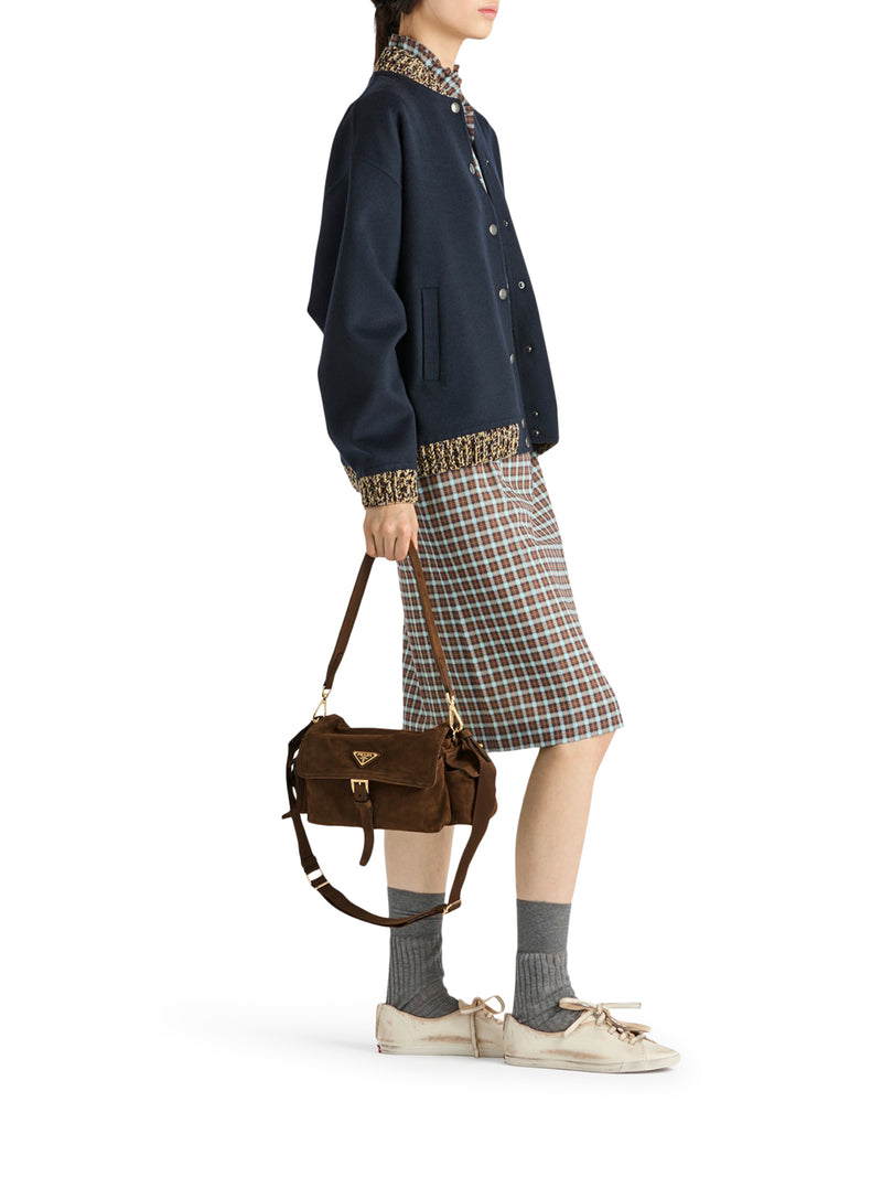 EXPLORE MEDIUM SUEDE SHOULDER BAG