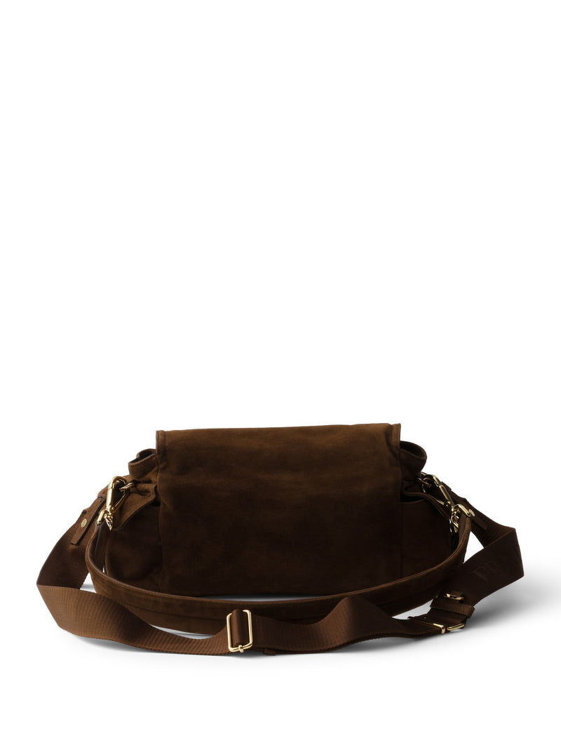 EXPLORE MEDIUM SUEDE SHOULDER BAG