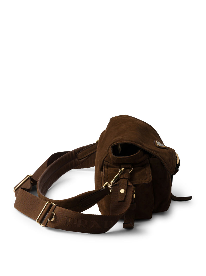 EXPLORE MEDIUM SUEDE SHOULDER BAG
