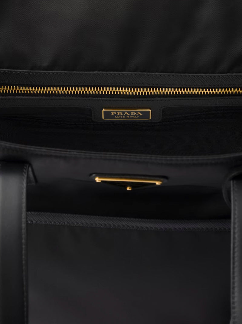 RE-EDITION 1978 MEDIUM SHOPPING BAG IN RE-NYLON AND SAFFIANO