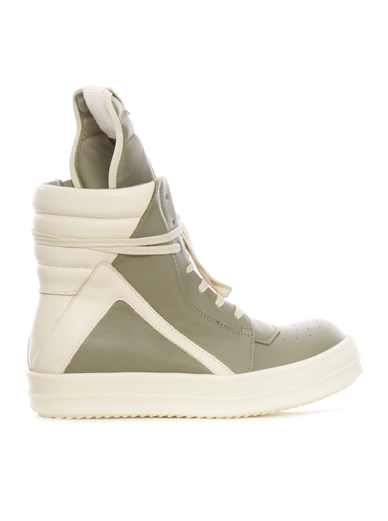 WOMAN`S GEOBASKET LEATHER SNEAKERS