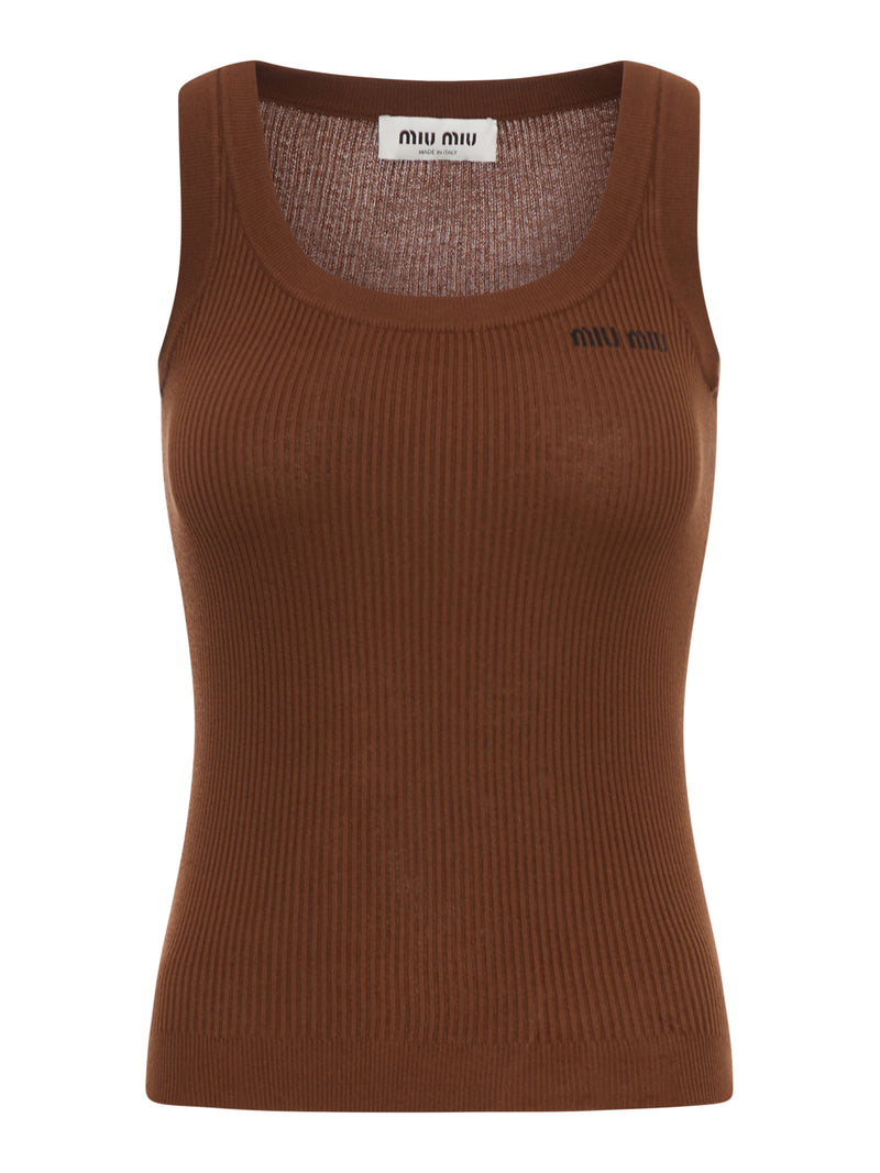 RIBBED COTTON TANK TOP