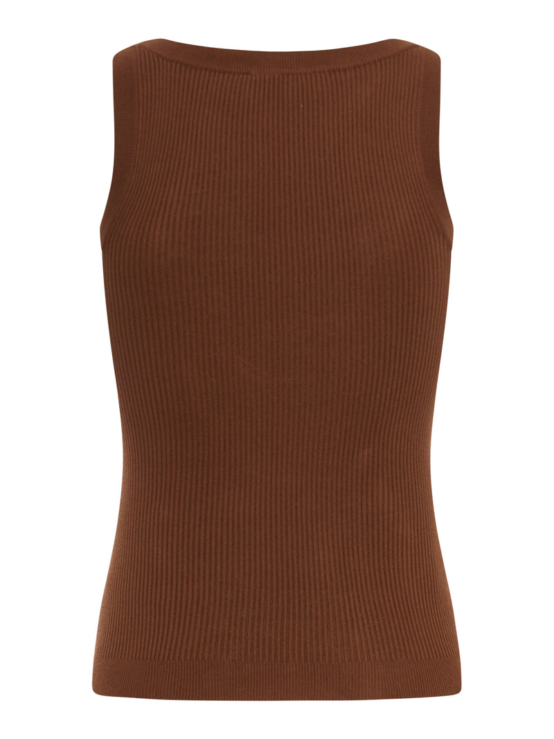 RIBBED COTTON TANK TOP