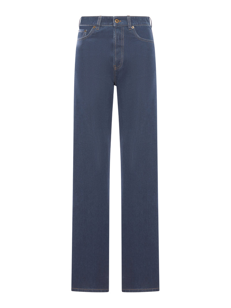 WIDE LEG PANTS WITH EMBROIDERED LOGO