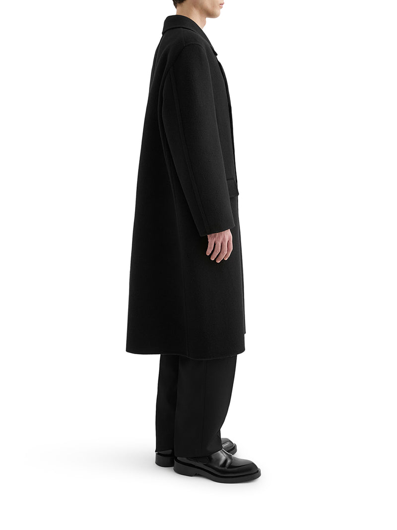SEMI-LINED DOUBLE-BREASTED VIRGIN WOOL COAT