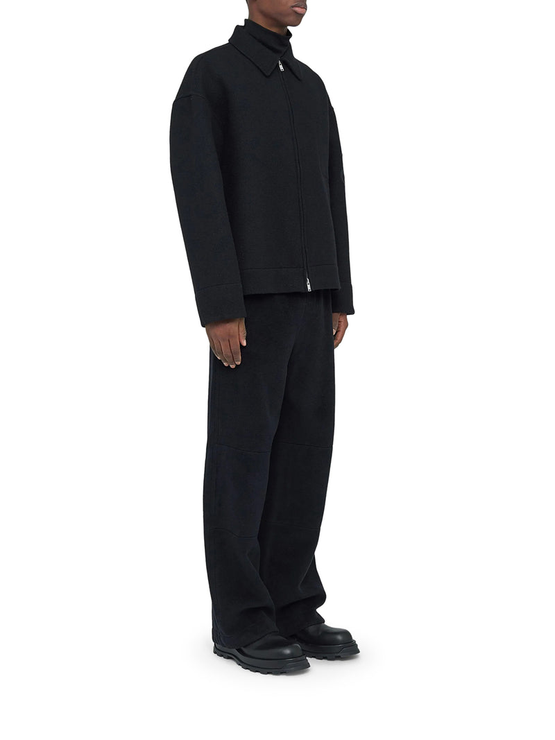 WOOL ZIP-UP OVERSHIRT