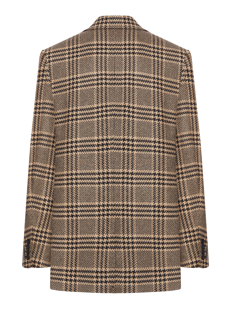 PRINCE OF WALES SILK AND CASHMERE JACKET