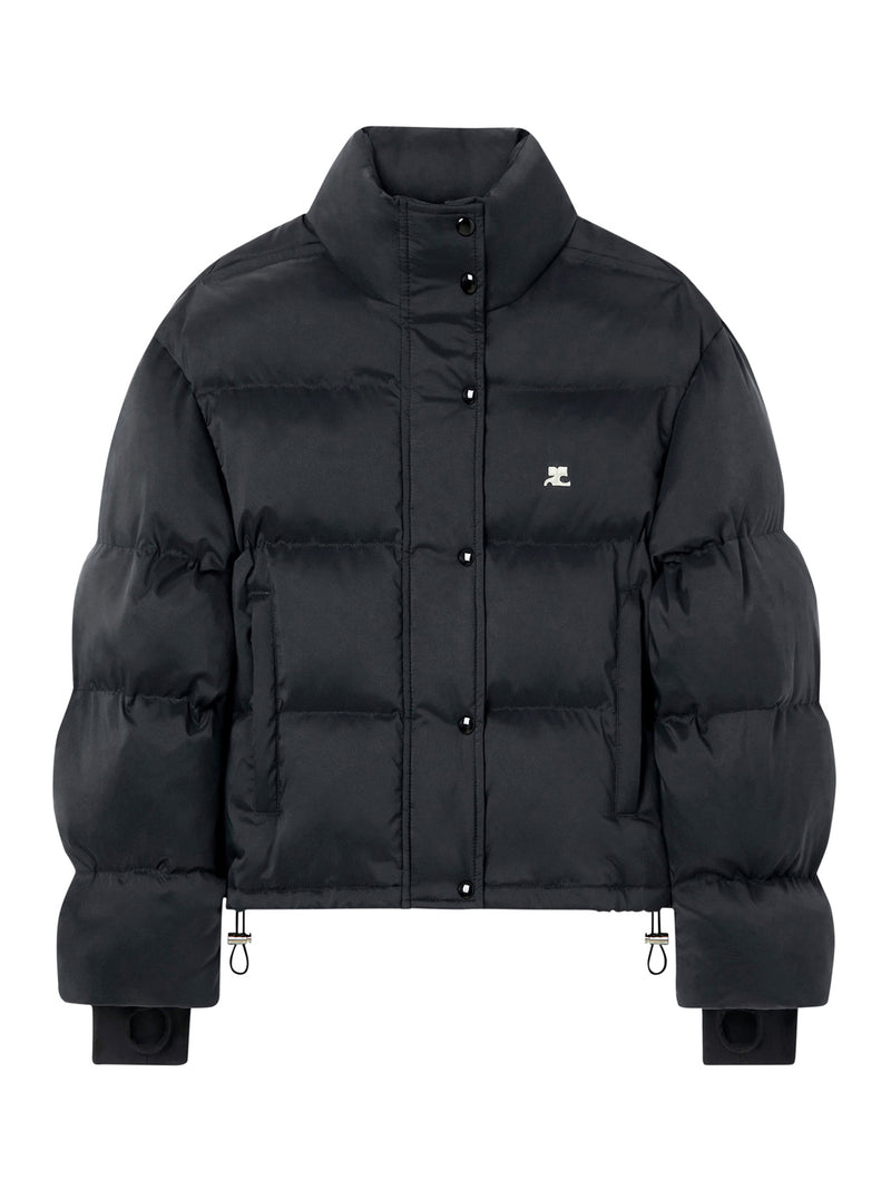 PADDED NYLON BOMBER JACKET WITH EMBROIDERED AC LOGO