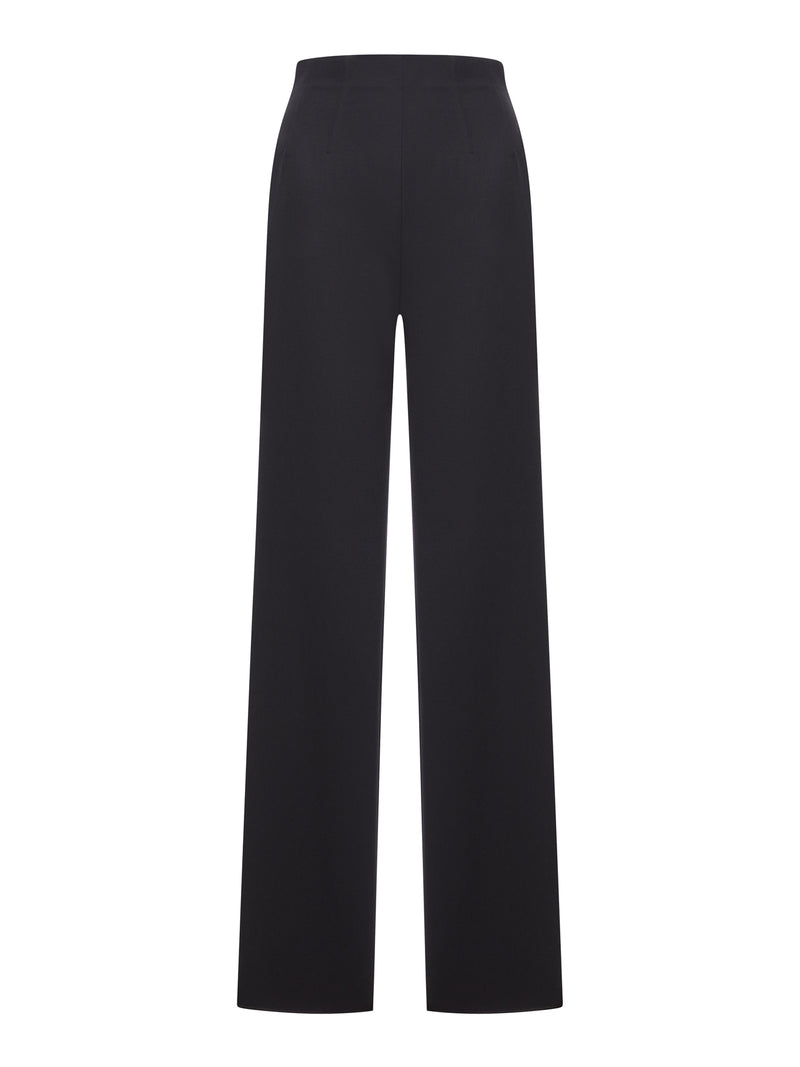 SATIRE TROUSERS IN WOOL GABARDINE