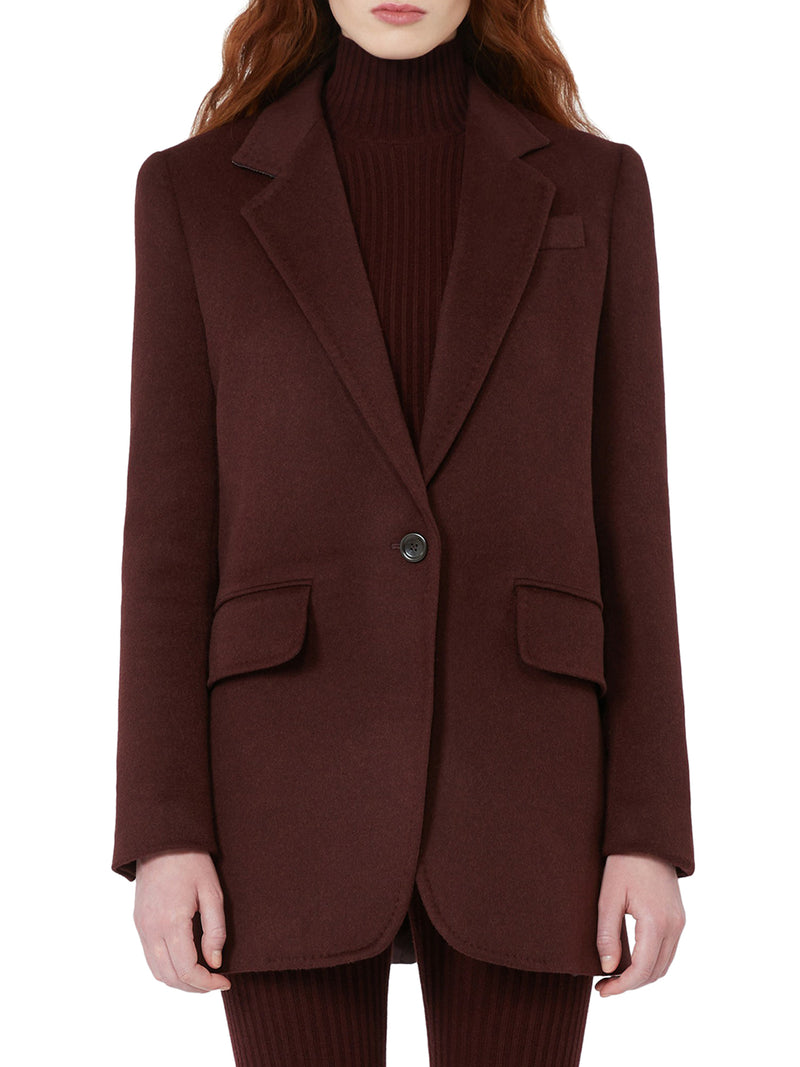 SINGLE-BREASTED CAMEL BLAZER