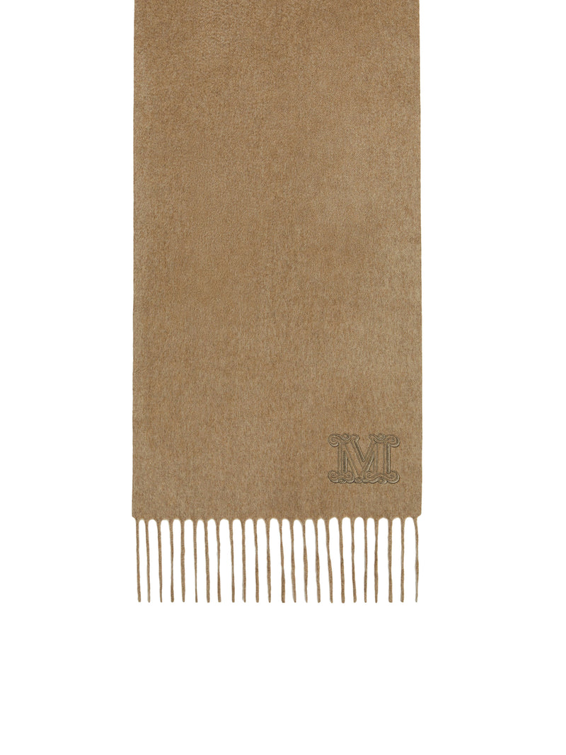 CASHMERE STOLE WITH MONOGRAM EMBROIDERY