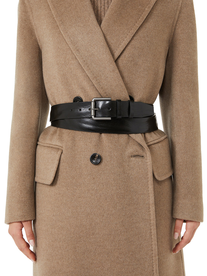 LONG LEATHER BELT BUCKLE40XLONG