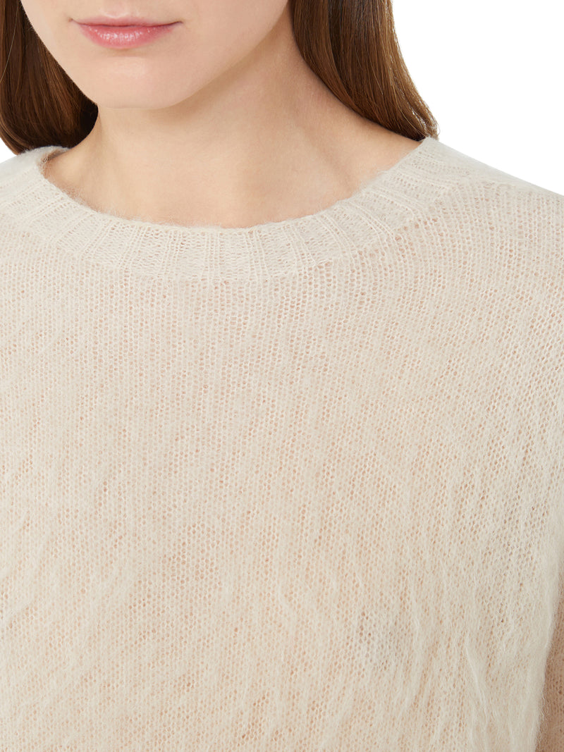 CREW NECK SWEATER IN MOHAIR BLEND YARN