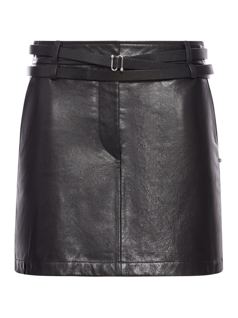 SHORT LEATHER SKIRT