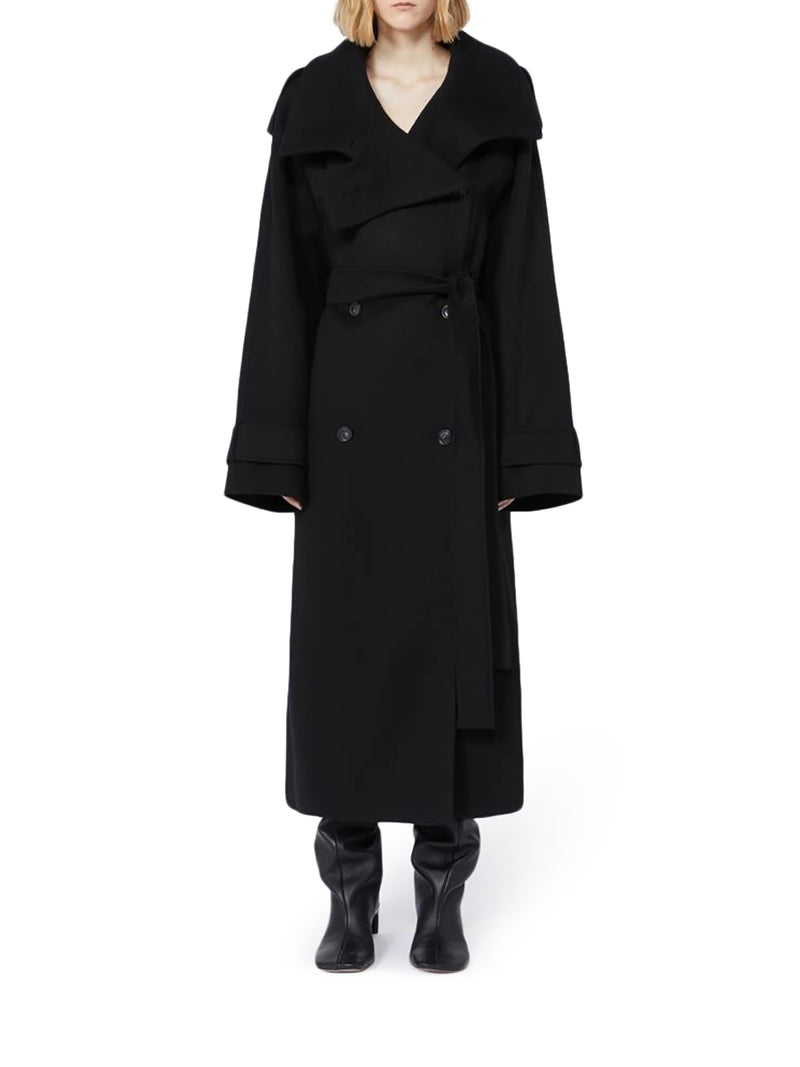 YOLE TRENCH COAT IN PURE WOOL DOUBLE