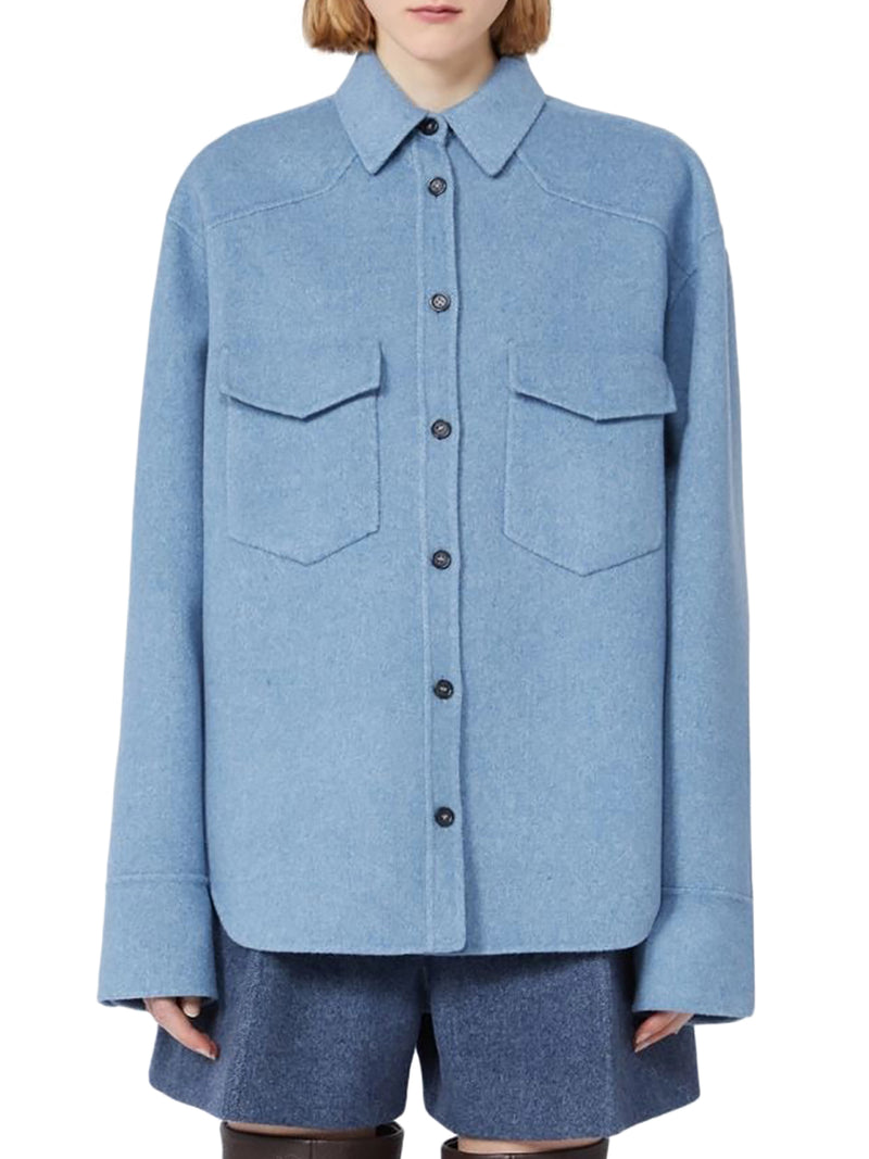 OVERSIZED PALPITI SHIRT IN PURE WOOL