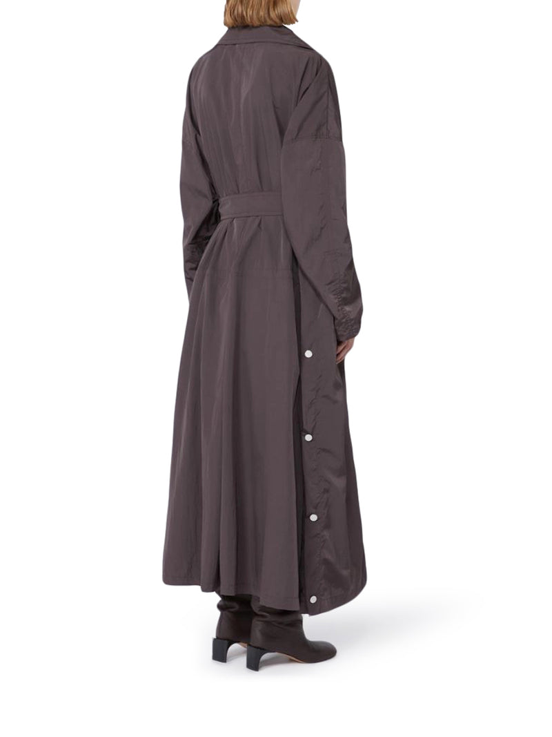 OVERSIZED TAFFETA TRENCH COAT WITH BARBA