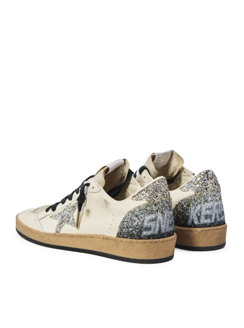 BALL-STAR SNEAKERS IN LEATHER AND GLITTER