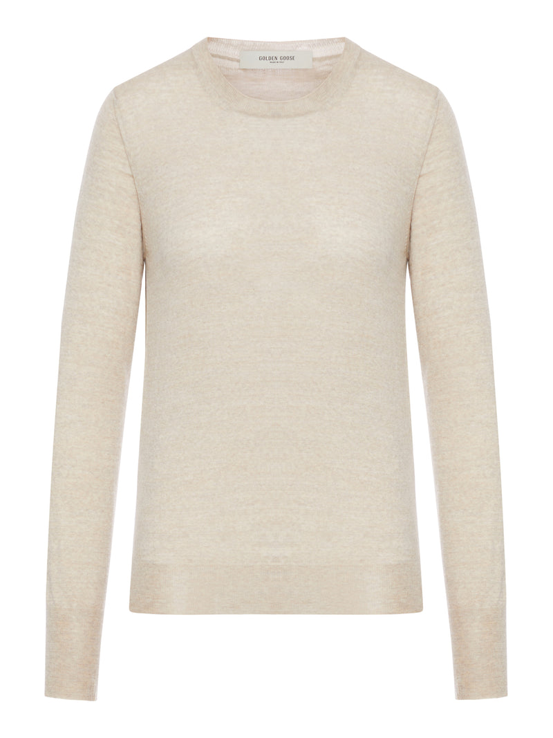WOMEN`S CREW NECK WOOL SWEATER